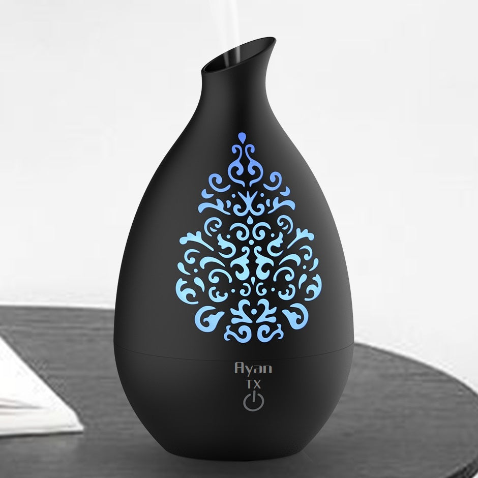 Ayan TX Colour Changing Aroma Diffuser and Humidifier. 7 Hours. Black - Diffuser Humidifier