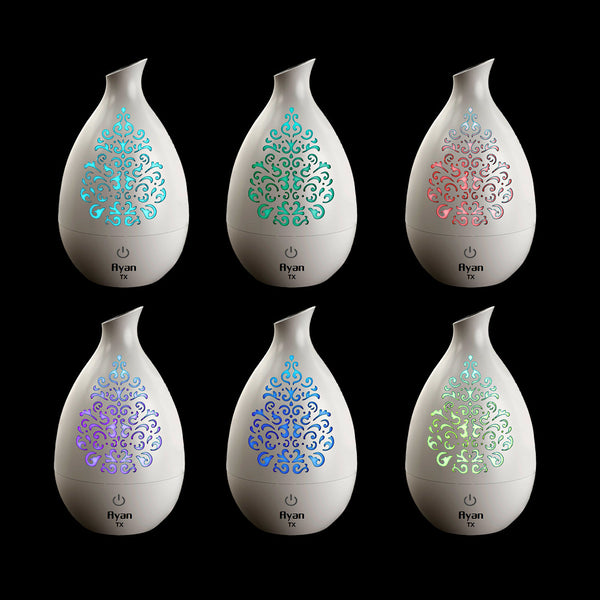 Ayan TX Colour Changing Aroma Diffuser and Humidifier. 7 Hours. White - Diffuser Humidifier